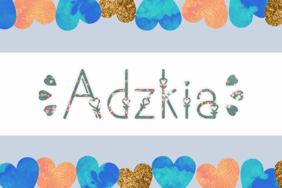 Adzkia Font for Handmade and Commercial Craft Projects