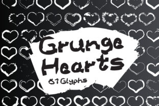 Grunge Hearts Font for Creative Crafters