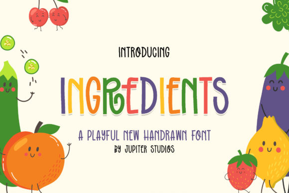 Ingredients Font for Handmade Creations