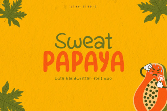Sweat Papaya Duo: A Handwritten Font for Digital Branding
